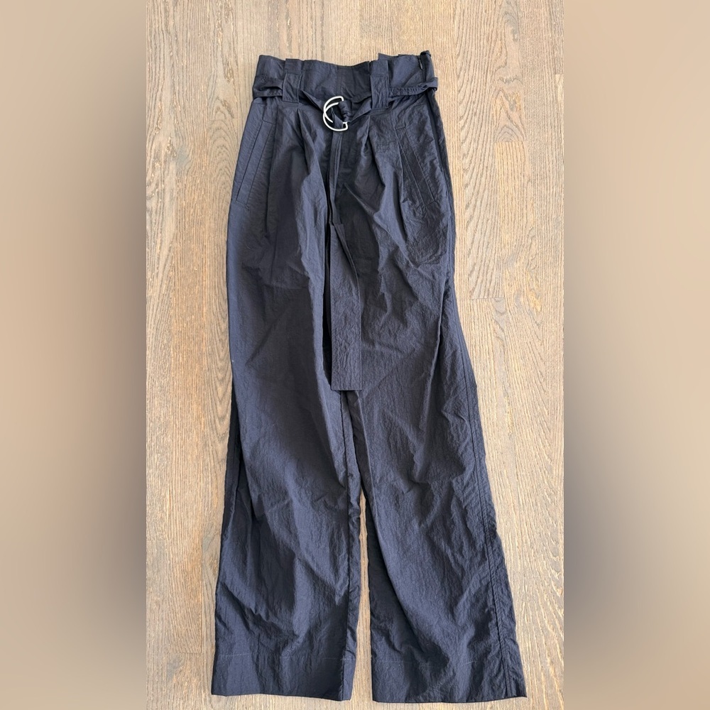 GANNI Black Paperbag Belted Trousers - Picture 3 of 9
